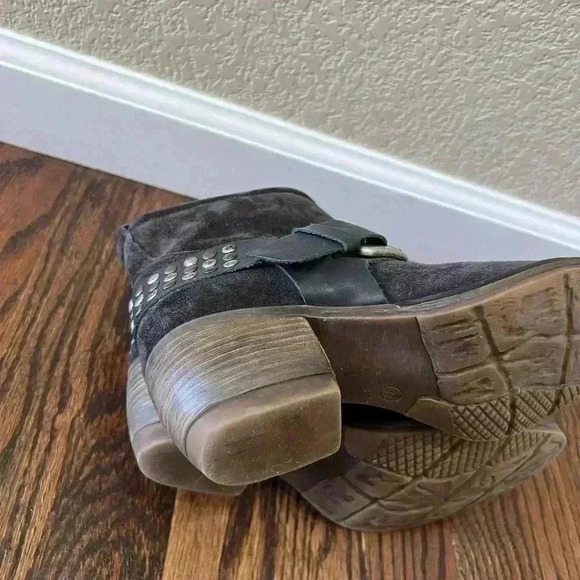 JOSEF SEIBEL Toni Studded Harness Ankle Boots Size 37/ 6.5-7 Brown Suede, - Picture 11 of 16